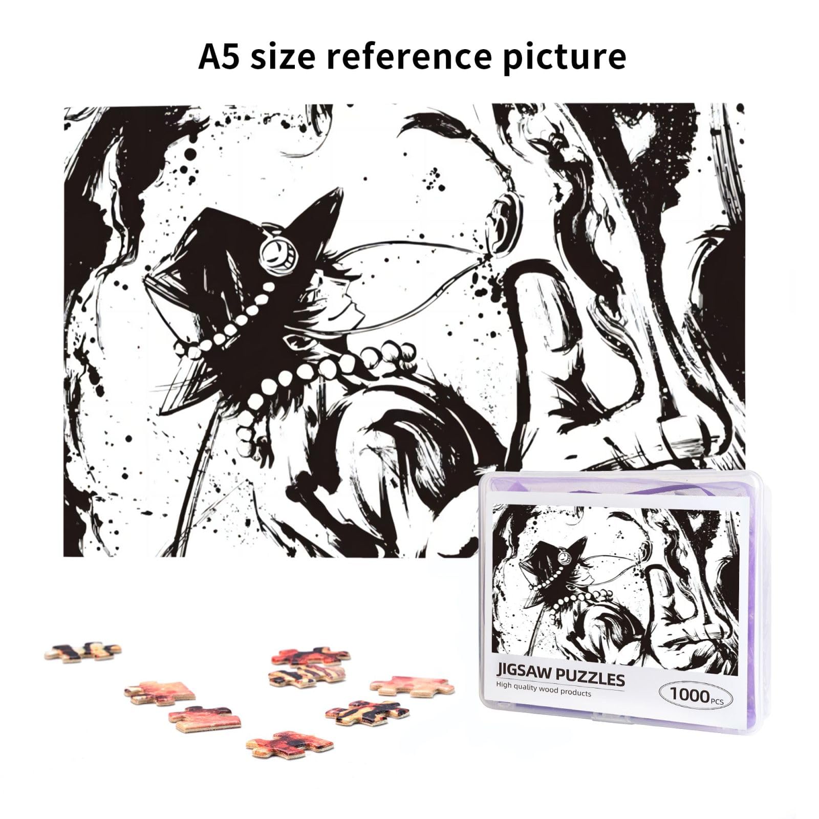 美品　one piece モノクロパズル Amazon.co.jp: 1000ピース ジグソーパズル ワンピース One Piece 墨式